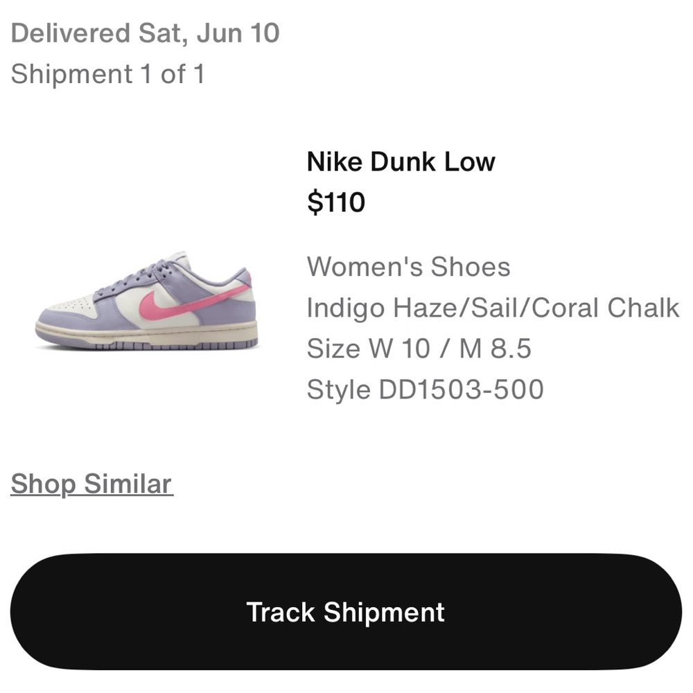 Nike Dunk Low in Indigo and Coral